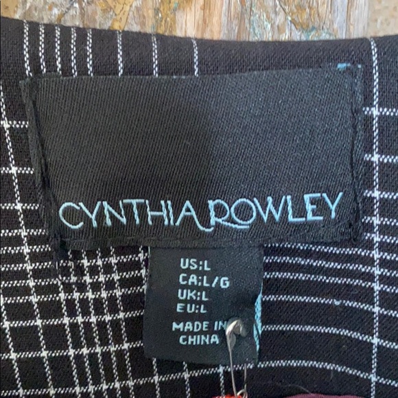 CYNTHIA ROWLEY OPEN FRONT PRINTED BLAZER JACKET LARGE LAYERING - Picture 5 of 7